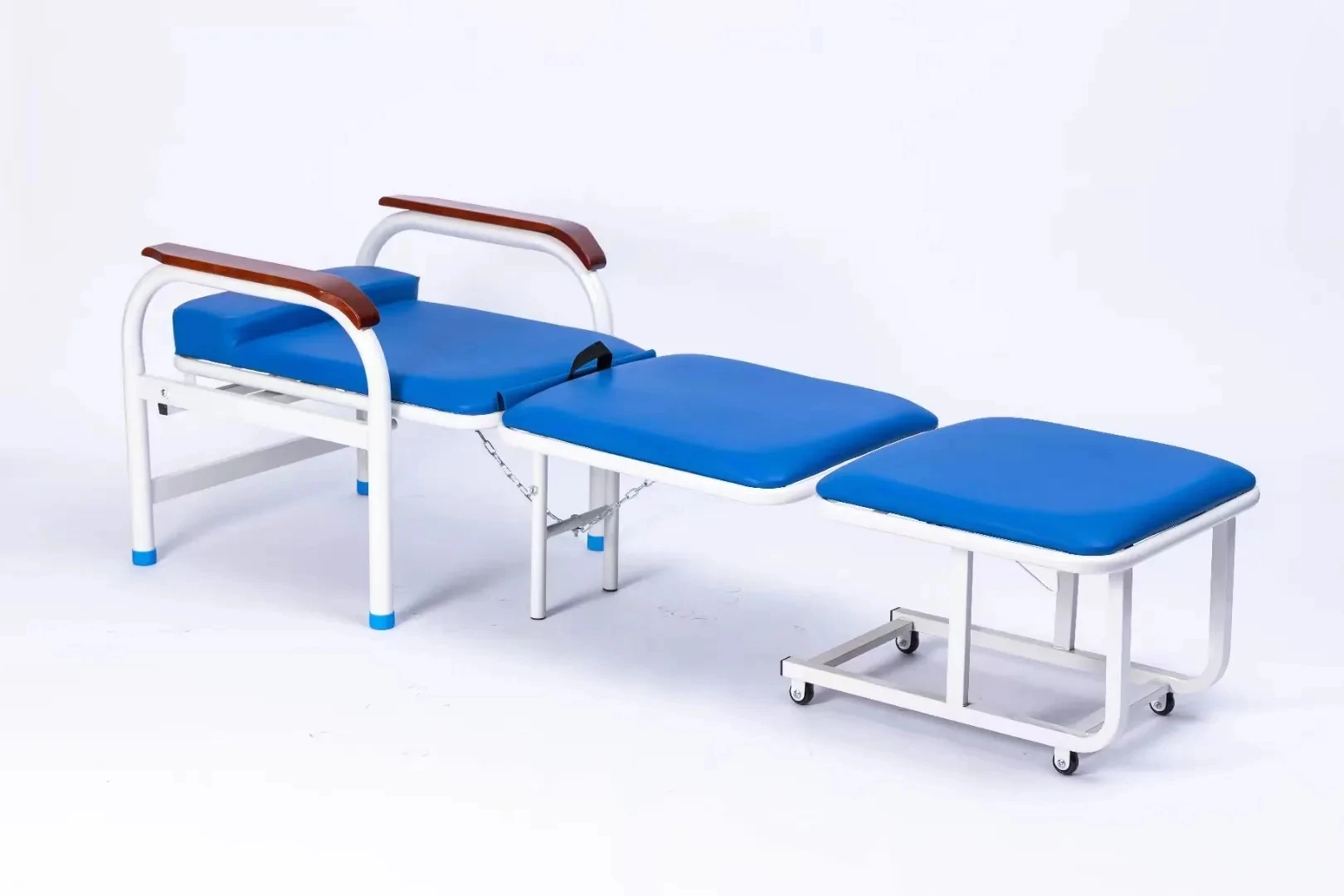 Hospital clinic folded sofa chair waiting area chair armrest carbon steel high quality medical furniture accompany chair