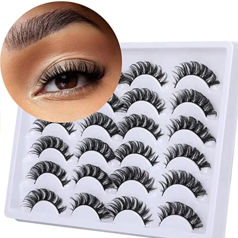 16 pairs fluffy 30 mm 3d mink eyelash wholesale lash boxes custom logo eyelash book packaging box vendor