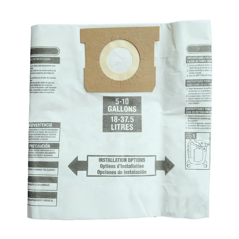 High Quality Vacuum Cleaner Dust Filter Paper Bag Replacement for ShopVac Ridgid VF3503