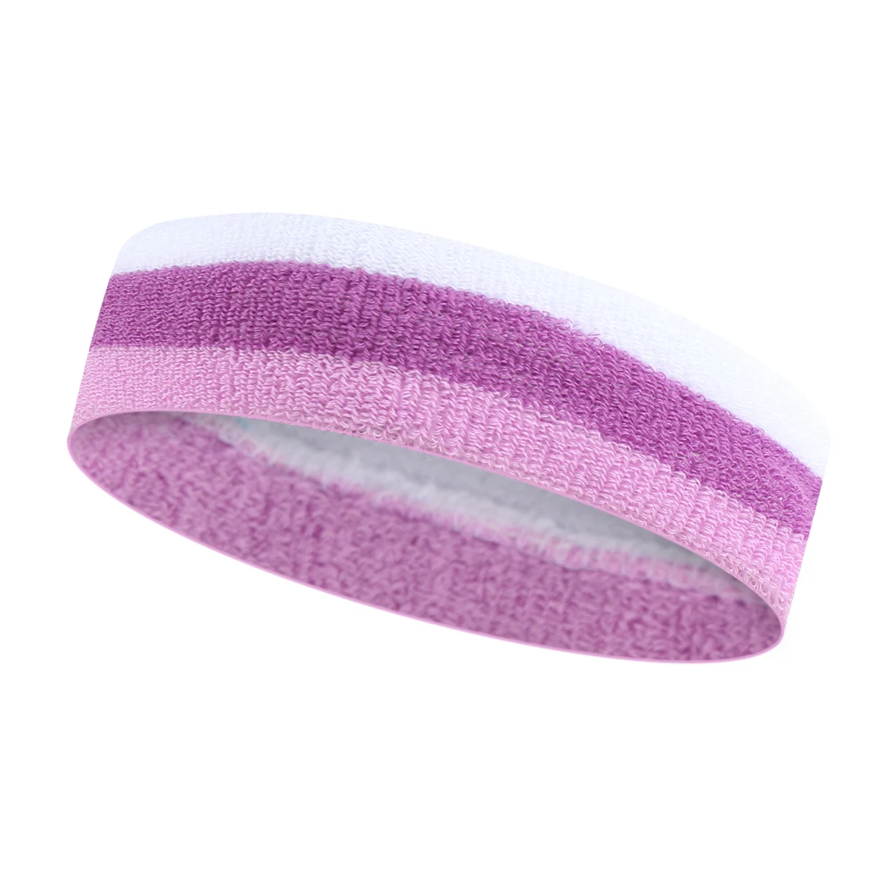 Custom strip colorful flexible elastic sweat band breathable fitness running yoga gym sport Headband