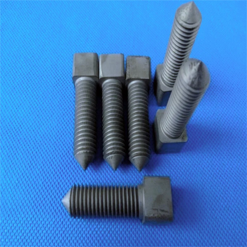 Wear resistant RBSN silicon nitride ceramic industrial black ceramic threaded bolt screw