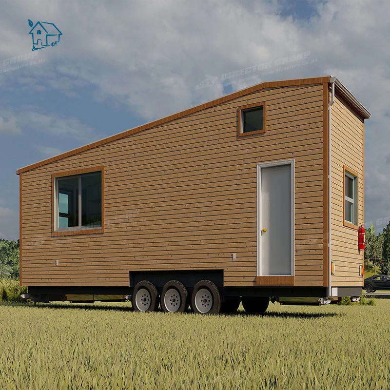 Two Bedroom Loft Studio Prefabricated Trailer Tiny House on Wheels For Sale