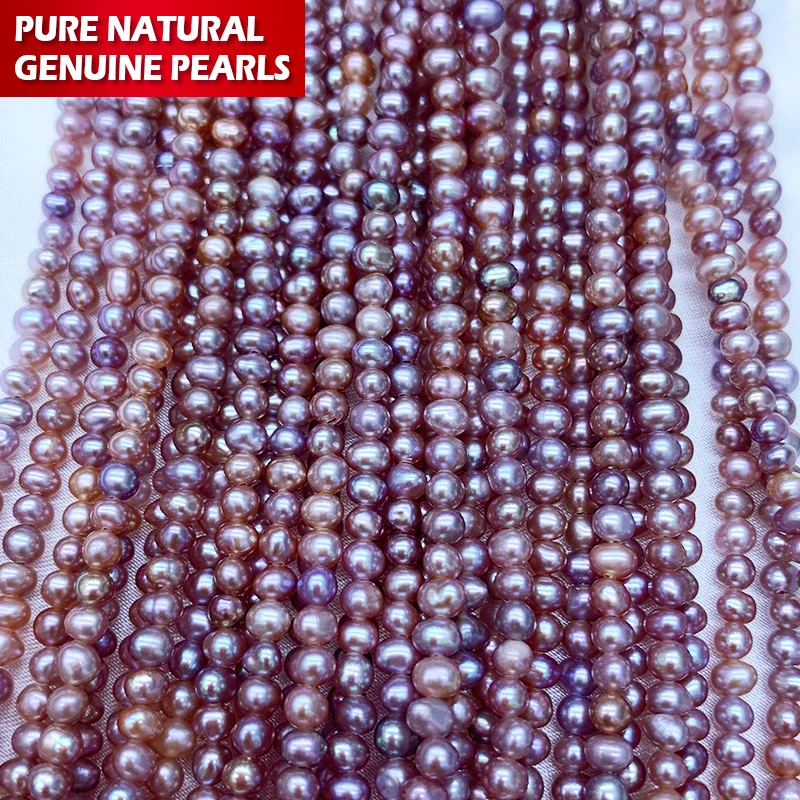 natural loose pearls 3-4mm 3A shaped pearls freshwater pearls material perlas naturales de rio perlas de agua dulce perles