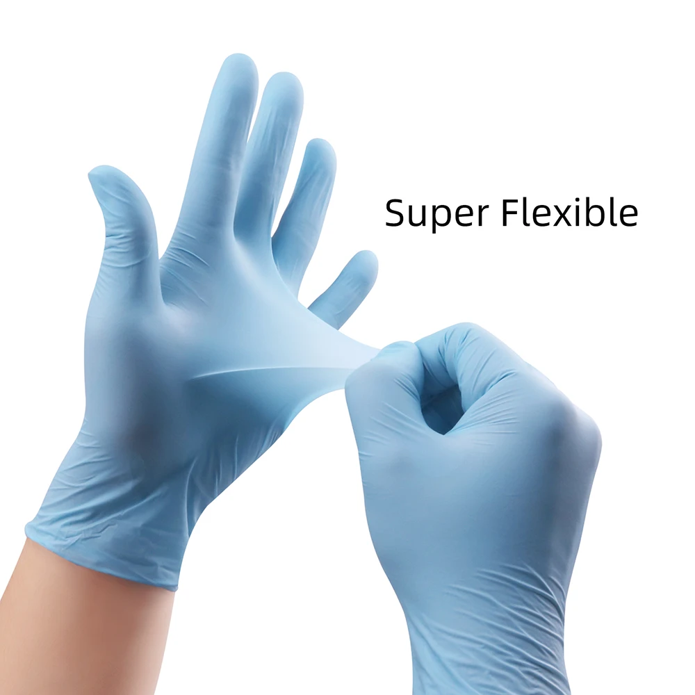 Xingyu Powder Free Disposable Blue Nitrile Medical Examination Gloves