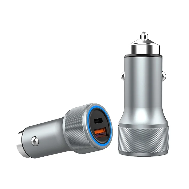 2206 Car charger Dual USB Type-C QC 3.0 Fast charger Factory Shipment 12v 24v car charger