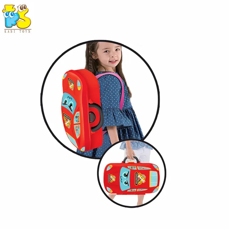 Детские игрушки для ролевых игр, набор инструментов для творчества, ящик для хранения в форме спортивного автомобиля, 2в1, инженерные развивающие игрушки