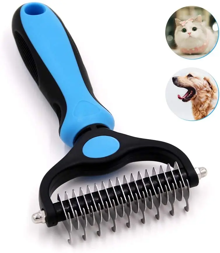 
2020 New Design Pet Grooming Dog And Cat Hair Remover Grooming Deshedding Blade Brush Comb 