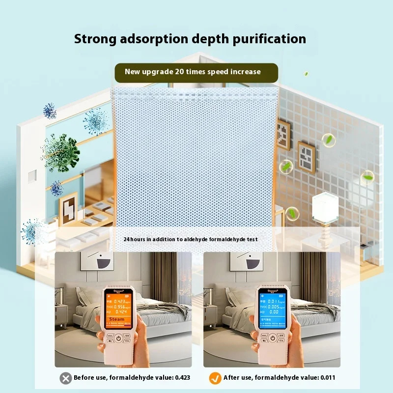 Personalized Bamboo Charcoal Bag for New House Decoration Nano Mineral Crystal Activated Carbon Odor Removal Dehumidification