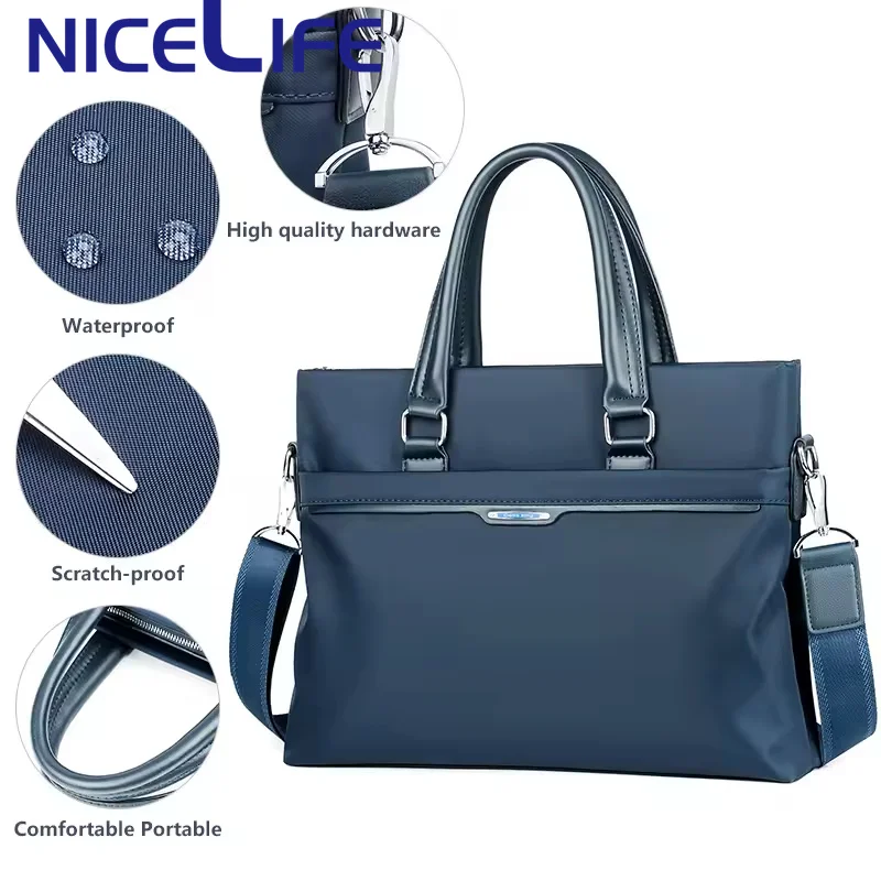 Remoid Custom Business Genuine Leather Messenger Laptop Bag Waterproof Wear Resistance Computer Handbag Briefcases For Men