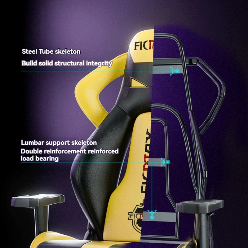 Ergonomic Gaming Chair with  Armrests speaker streaming chair waist support footrest  High Back Gaming Chair High Quality