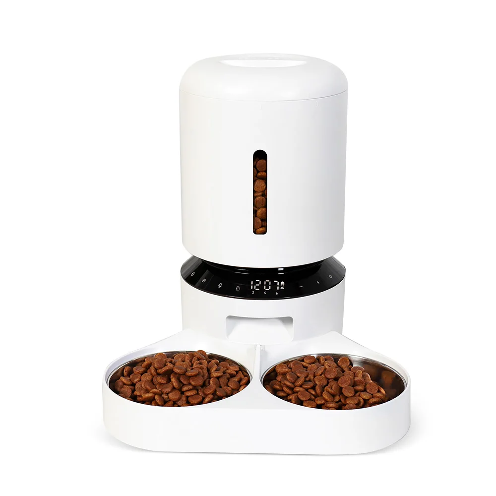 Electronic 5L Timing Auto Dog Cat Feeder Dog Cat Food Bowl Double Pet Dog Slow Feeder Bowl