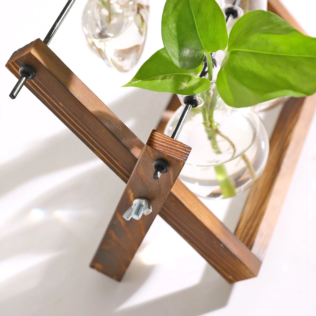 
Table top glass flower pot light bulb vase is suitable for wedding decoration of hydroponic plant family garden 