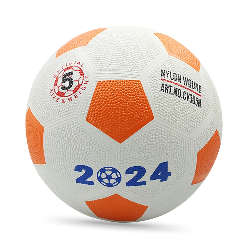 Factory popular #5 #4 #3 size natural rubber material custom soccer ball size 5 rubber football ball