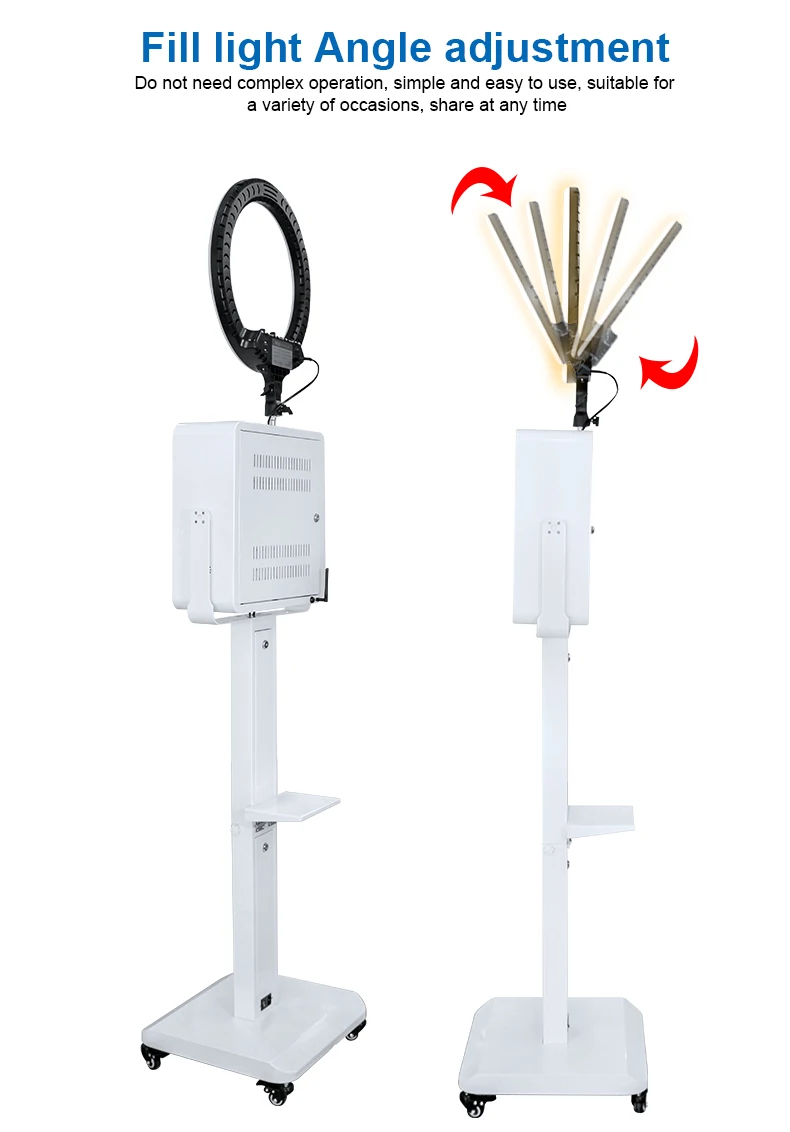 2024 DSLR Photo Booth 15.6Inch Touch Screen Build In Computer Selfie Magic Photo Booth Machine Light Weight