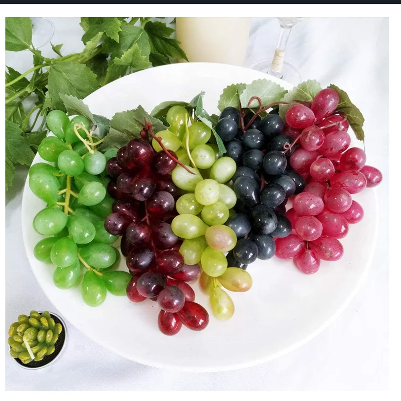 fake grape artificial grape for decoration and ornaments Bunches Simulated Plastic Fruit Grape