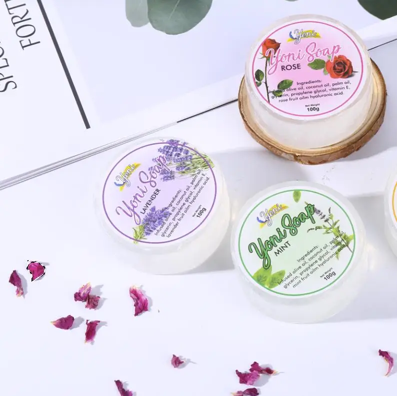 Wholesale Natural Handmade Essential Oil Feminine Vaginal Cleansing Whitening Yoni Bar Soap For Yoni And Bath
