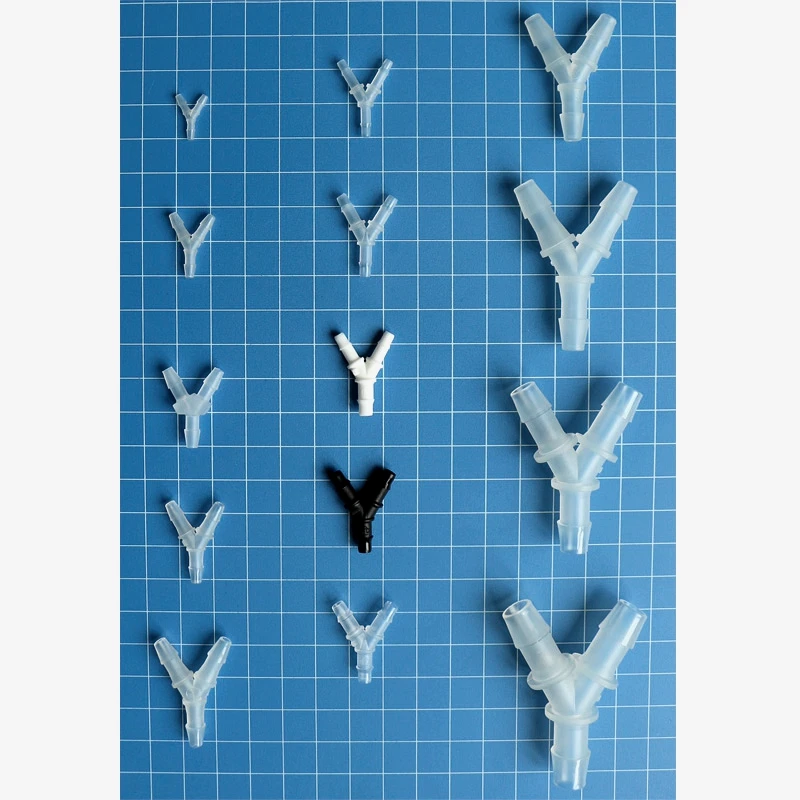 Medical PP Straight Elbow Tee Wye Cross Branch Multi-way Dispensing Hose Barbed Connector Tube Barb Fitting