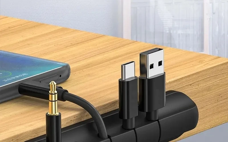 Cable Organizer Wire Winder Storage Holder Silicone Protector Management Cable Clips