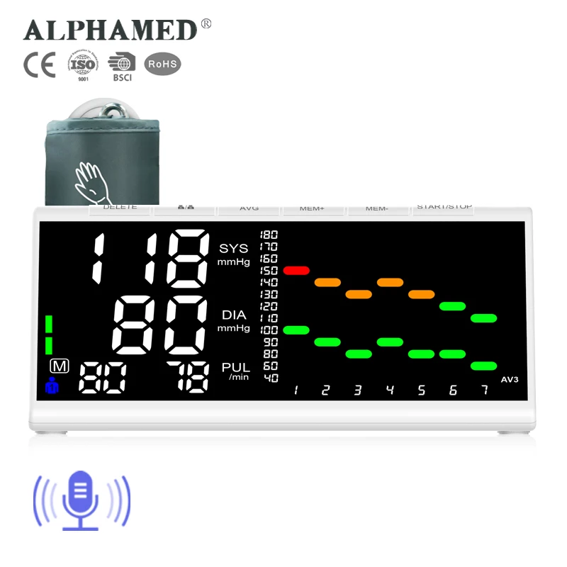 Household Medical Home Digital Bp Monitor Blood Pressure Wholesale Portable Medical Upper Arm Electronic Blood Pressure Monitor