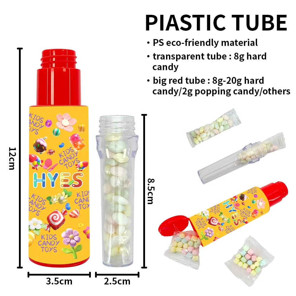 Huiye Funny Hammer Dog Candy Toys Cartoon Cute Handheld Tube For Candy Toys Cheering BB Sound Noise Maker Candy Toys Kids Gifts