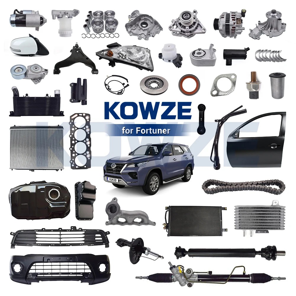 Kowze Auto Parts Headlight Engine Transmission Body Parts Side Mirror Front Bumper Grill for Toyota Fortuner Body Kit
