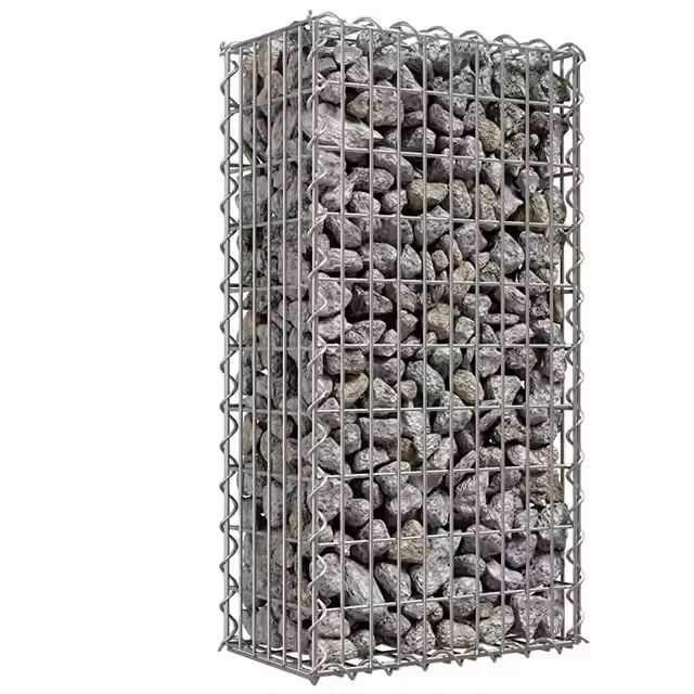 Wholesale Galvanized Gabion Mesh Basket Box Plain Weave Retaining Wall with Punching Cutting Bending Services Welded Gabion Sale