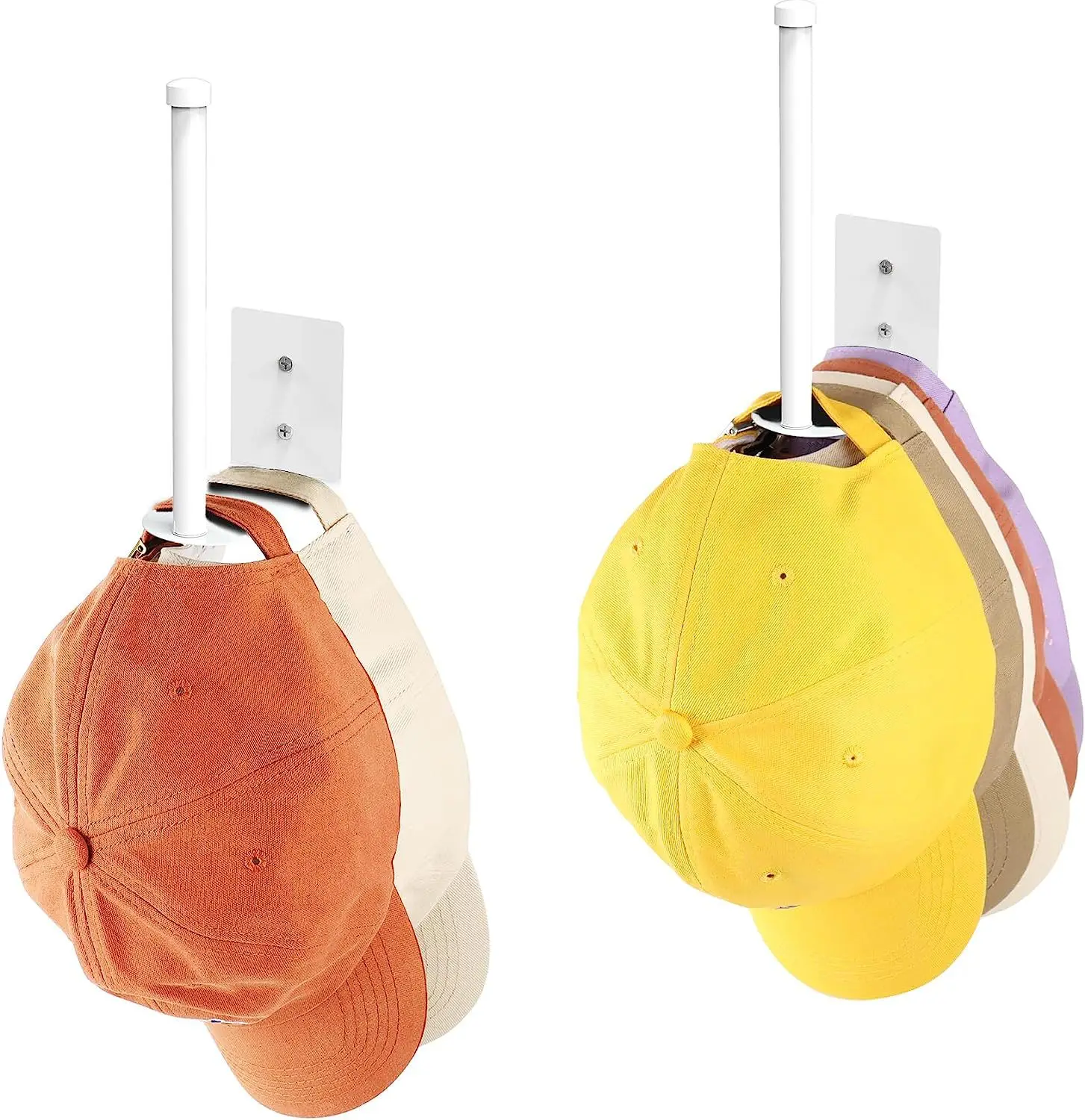 Home Dormitory Wall Hanging Rack for Coats and Hats Baseball Hat Storage Hook without Punching Artifact for Wardrobe Use