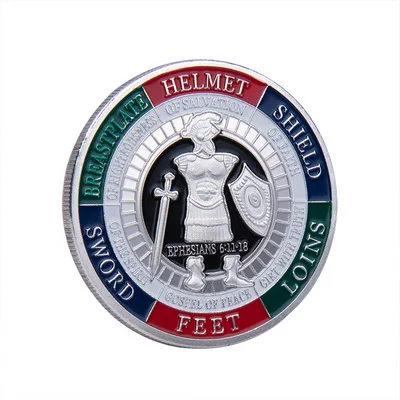 
Gold Silver Plated Masonic Knights Templar Black Cross Souvenir Commemorative Coin 