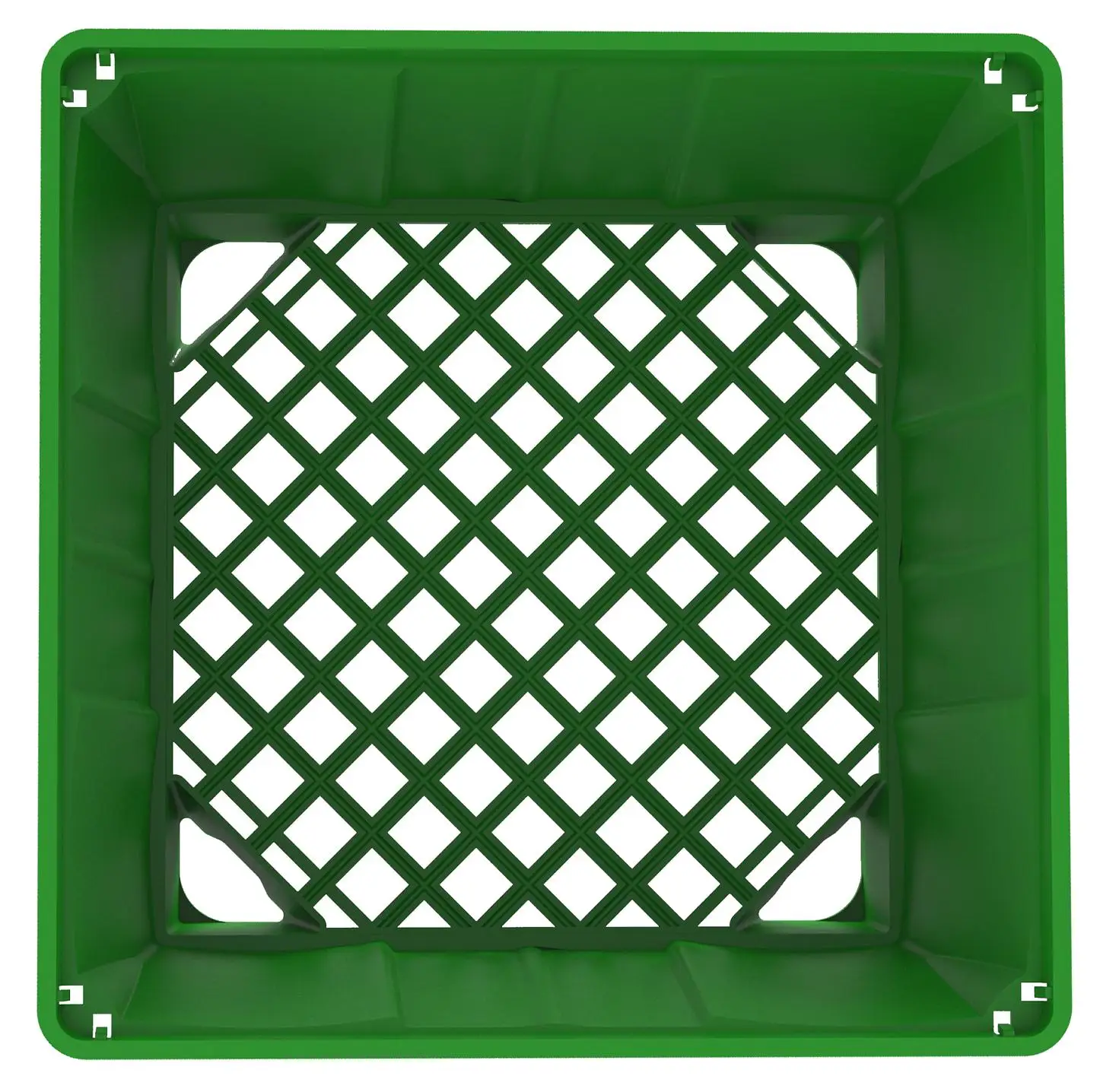 6 8 inch Drip Irrigation Plastic Green Pots Hydroponic SquareBuckets for greenhouse