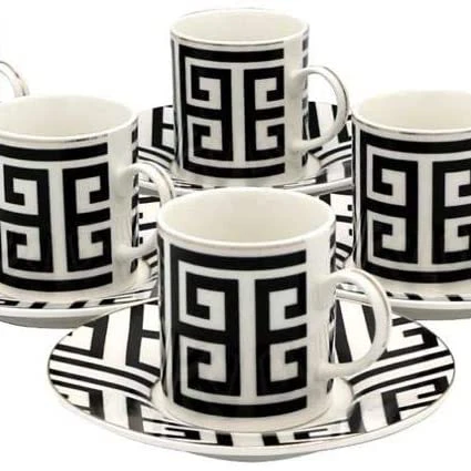 Турецкий стиль 12 шт. фарфоровые 90cc арабские Кофейные Наборы, набор кофейных чашек и блюдце