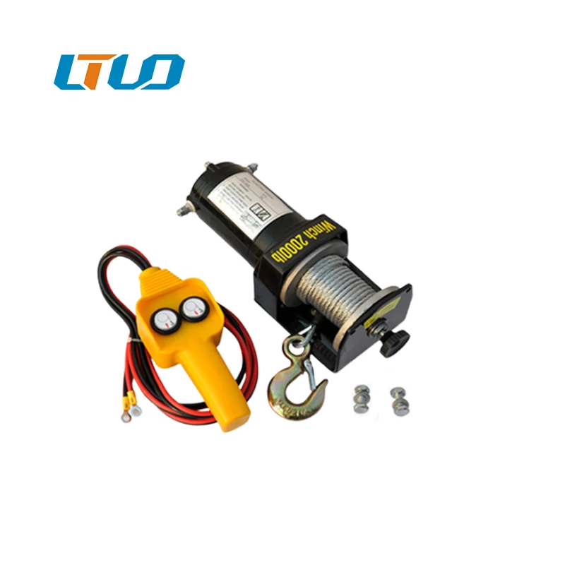 China manufacturer fast speed variable speed 12v 2000 lbs electric winch for sale