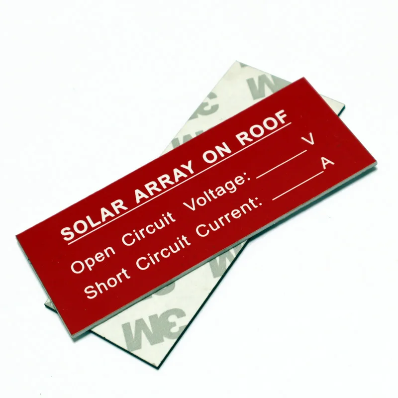 Manufacture Custom Plastic Traffolyte Double Color Label Kits Plastic Engraved Abs Solar Label Tag - Buy Pv Solar Power Kits,Pla