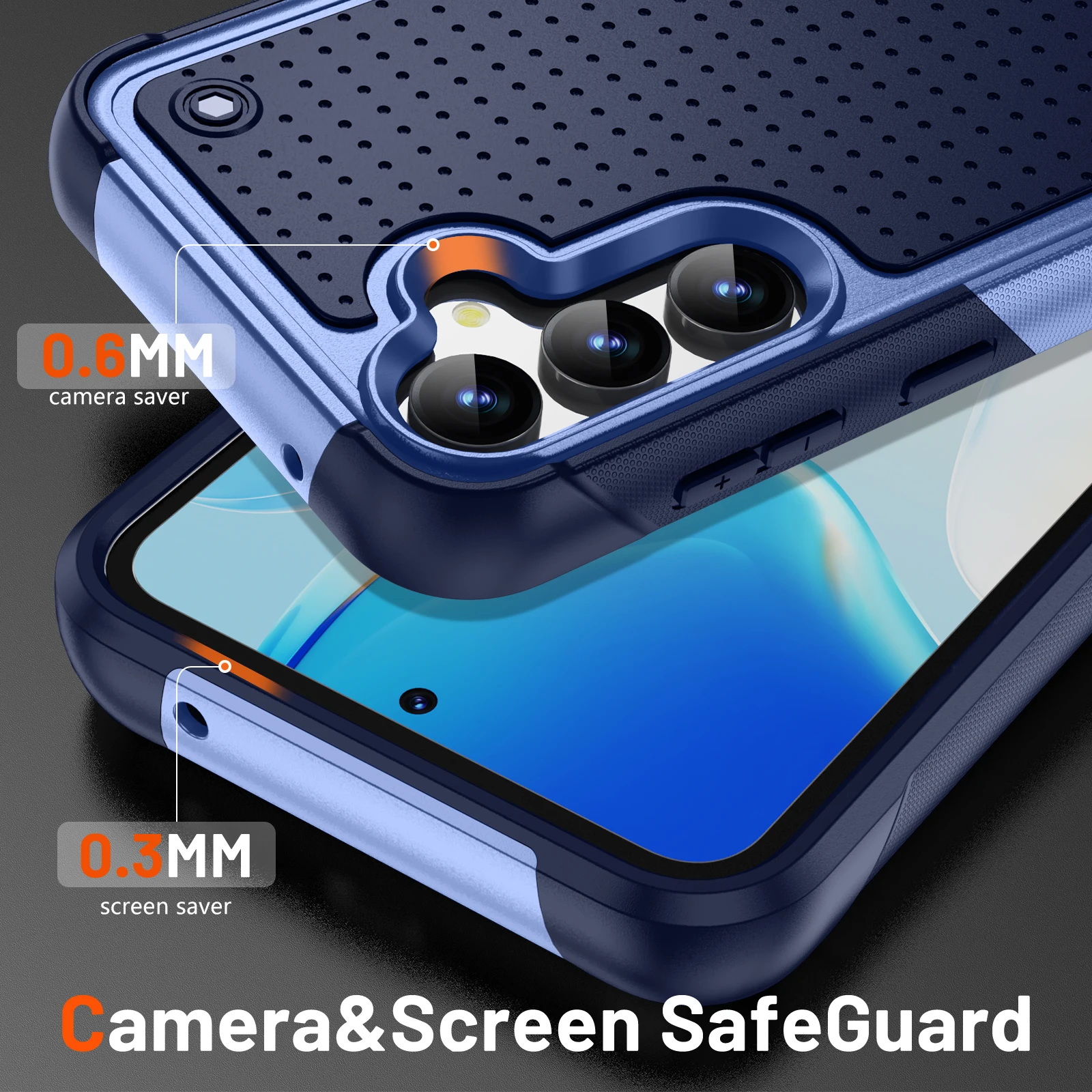 Leyi new arrival universal shockproof cell phone cover support wireless charging TPU PC phone case for samsung galaxy S23 FE