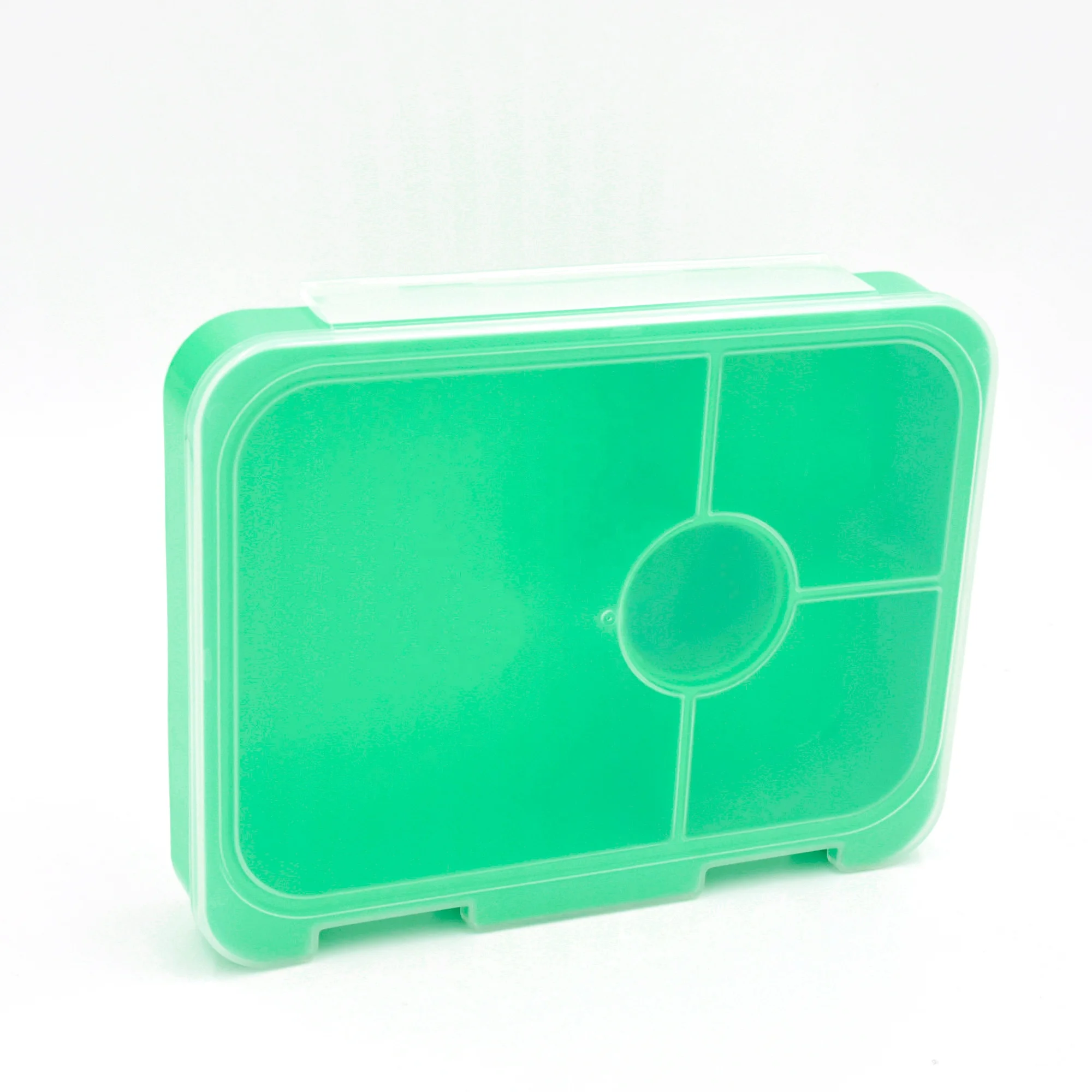 
Meal Prep Sealed Green Color Hot Box Lunch Box with Spoon Leak-proof 3 Compartments Storage Box 