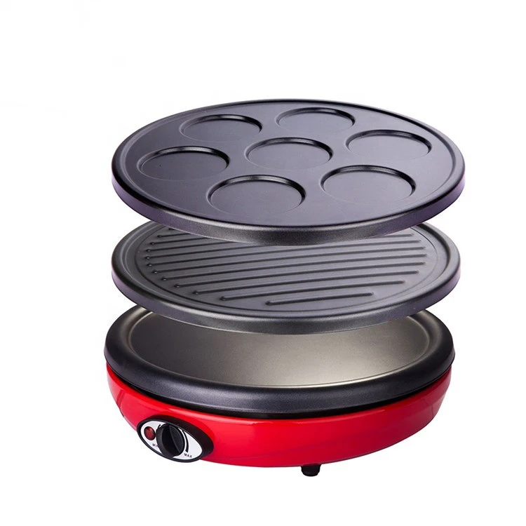 12 inch crepe pancake maker machine detachable plates 1000W crepe maker