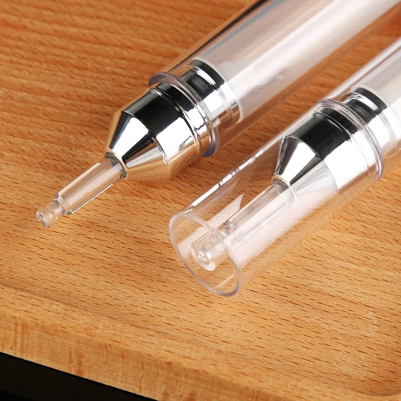 15 ml Custom Hyaluronic acid Syringe Airless Empty silver Pump bottle