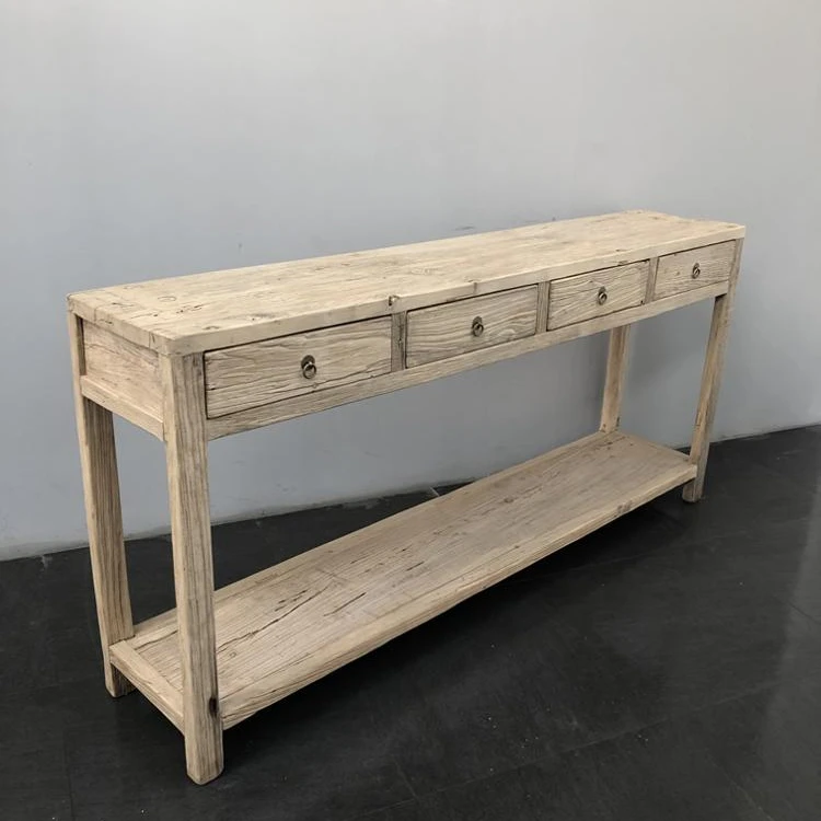 Antique Chinese wholesale furniture rustic recycle wooden natural console table