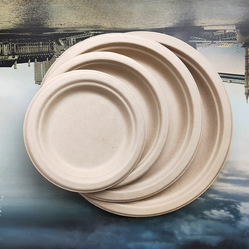 
Wedding Disposable Biodegradable pulp bagasse plates bowl tableware disposable 