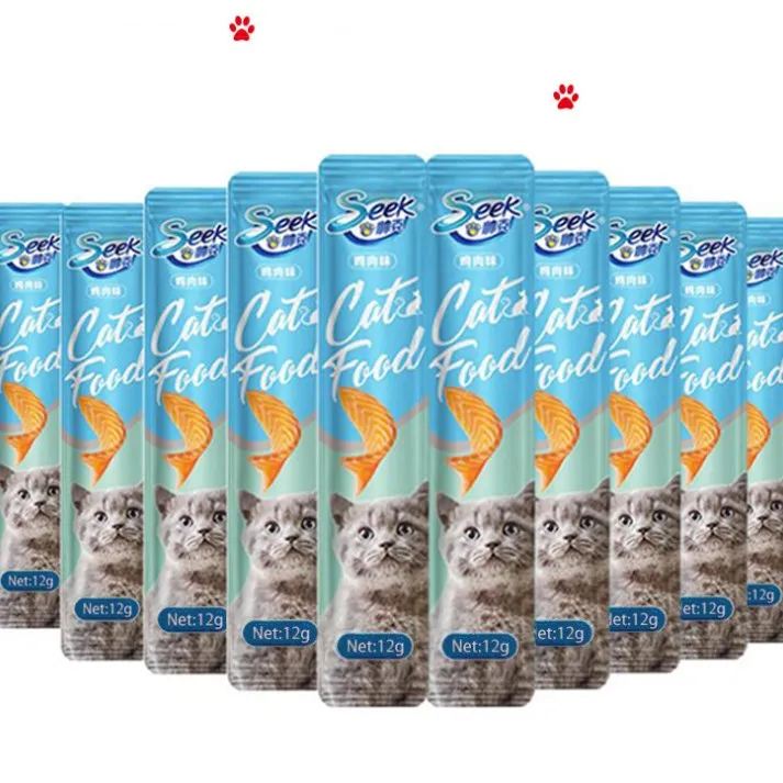 Лидер продаж питательный крем мясо для кошек влажное питание 12 г лечение закуска влажная