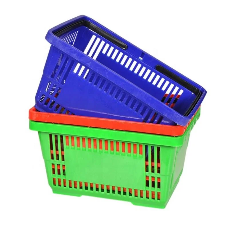 Popular Retail Plastic Hanging Shopping Basket with Handle