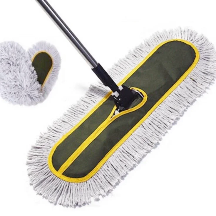 Industrial Household Indoor Floor Cleaning Mop Magic Cotton Dust Mop Flat Mop for Hotel/Hospital Easing Cleaning