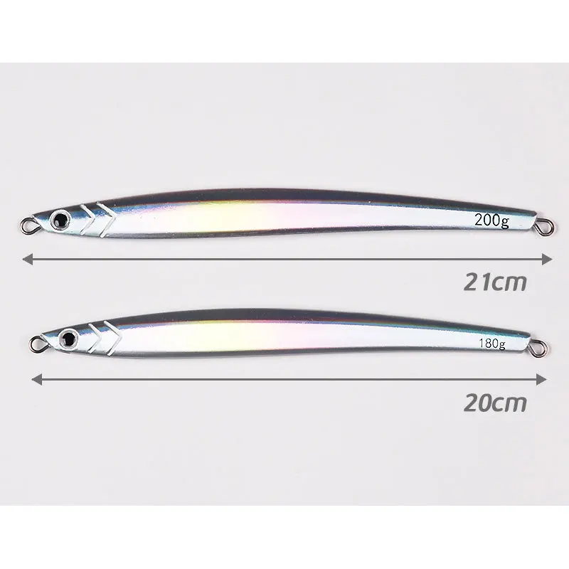 
Factory price lead metal jiging metal random color luminous 180g 200g super quality fishing lure 