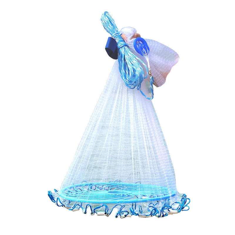 2024 new style Hand Throwing Catch Fish Nylon Network Sinker Cast Net