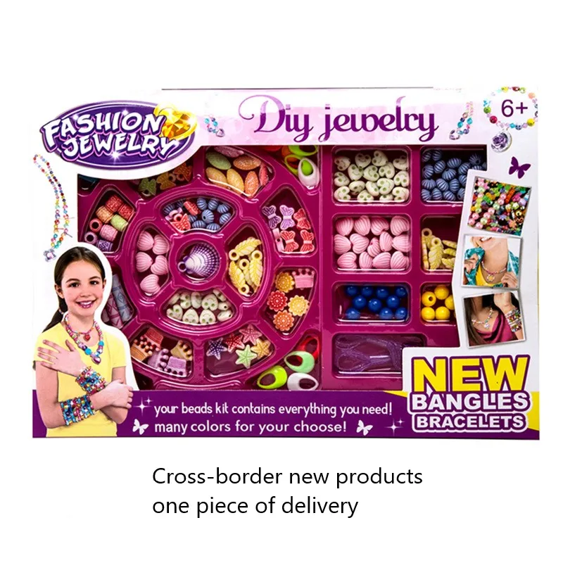 Cross-border new product children DIY production bracelet creative bracelet girl toy beading jewelry science and education toys