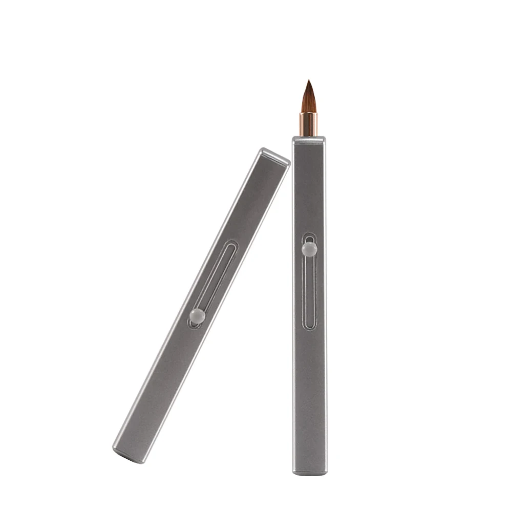 Custom Logo Retractable Lipstick Brush Portable Adjustable Lipstick Lip Liner Makeup Brushes