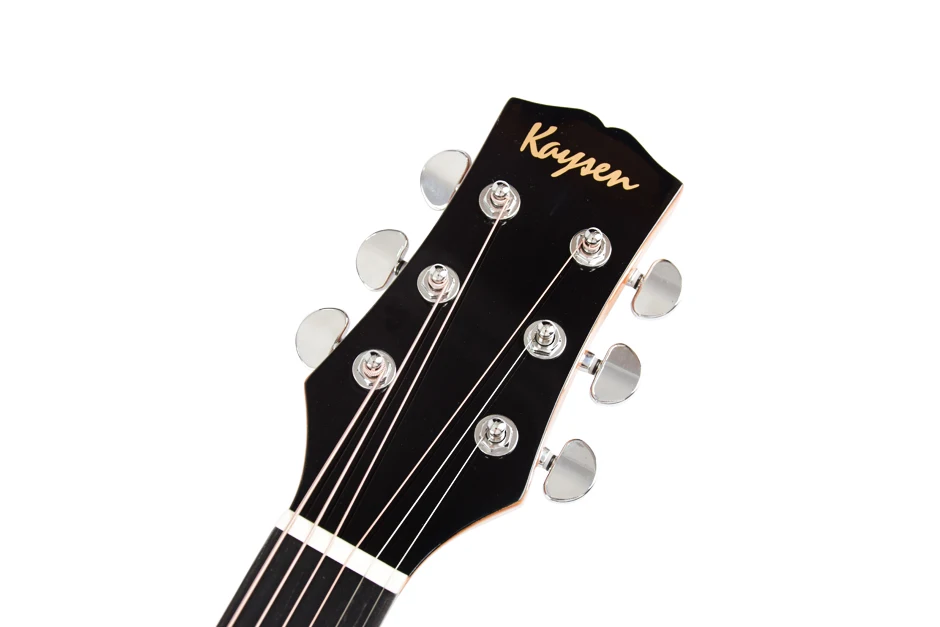 Высококачественная акустическая гитара Kaysen из твердой ели с цветочной инкрустацией