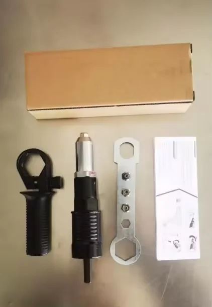 Direct Factory Electric Rivet Gun Adapter 2.4mm-4.8mm Rivet Nut Gun Drill Adapter Cordless Insert Nut Pull Riveting Tool
