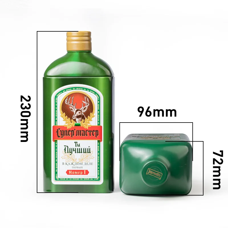 Nice-can Factory Wine Bottle Shape Tin Box Custom Printed Metal Tin Beverage Bottle Alcohol Whisky Tin Can