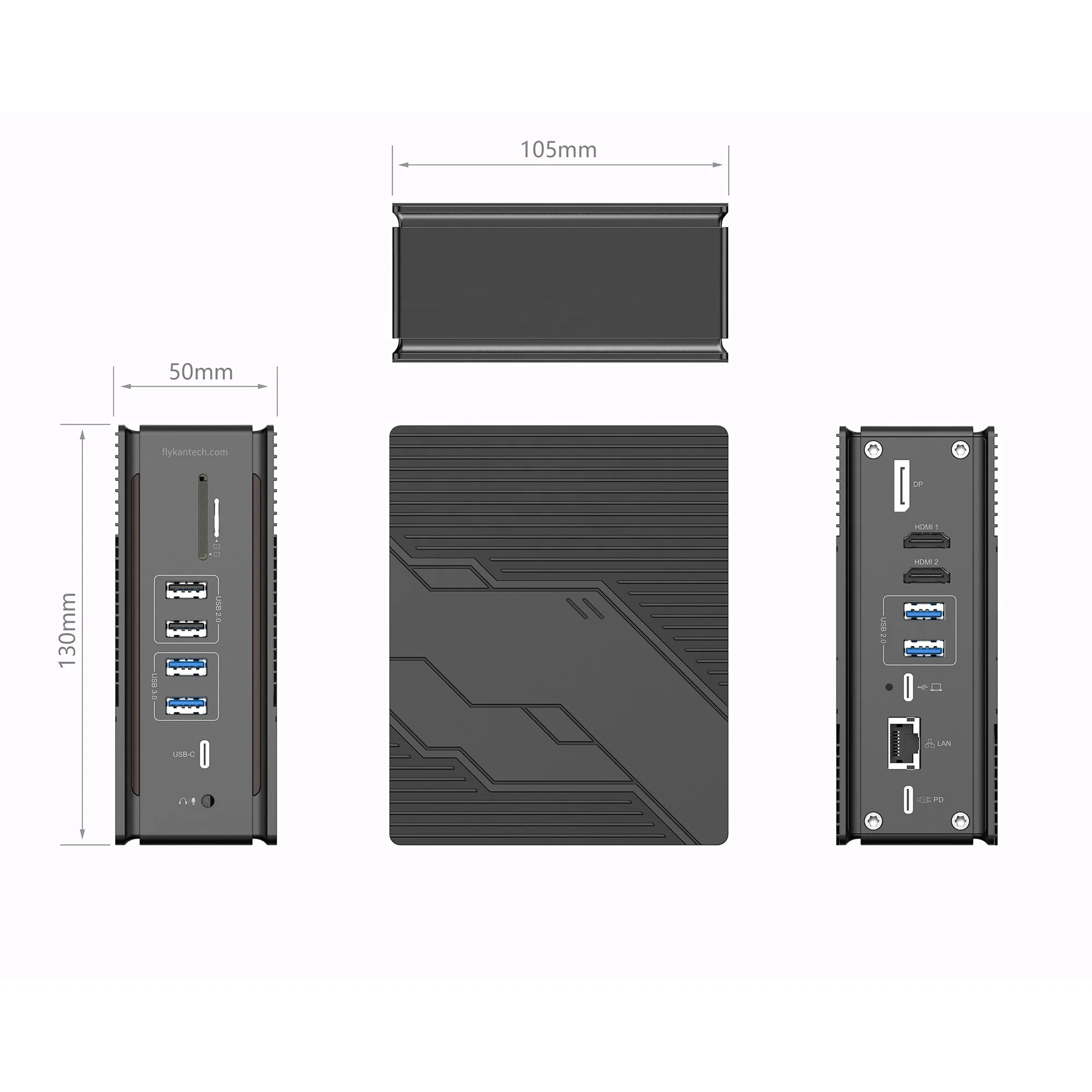 DK1200 Triple 4K/Single 8K USB Type-C Docking Station-100W Power Delivery/DisplayPort 1.4/ HMDI/HUB/Gigabit LAN for PC Computer