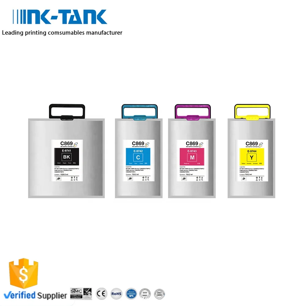  INK-TANK T974 T9741 T9742 T9743 T9744 премиум цвета совместимый чернильный мешок картридж для Epson WF-C869Ra WF-C869